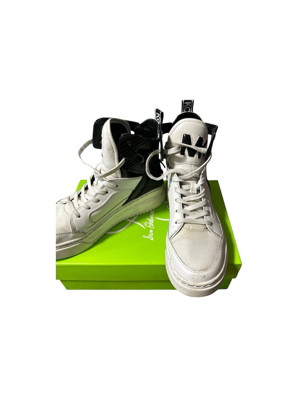 Michael Kors White and Black High-Top Sneakers